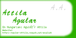 attila agular business card